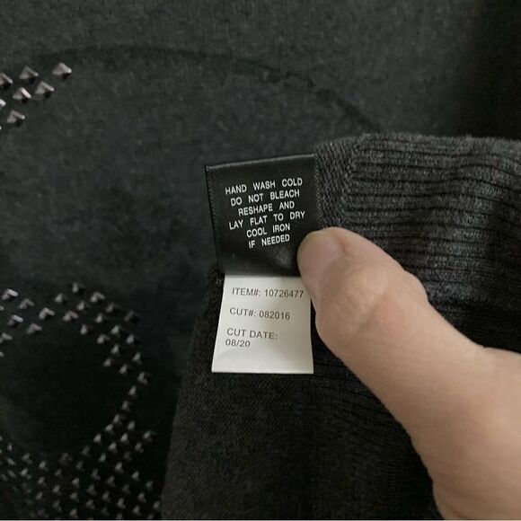 Torrid studded skull gray scoopneck sweater 12 - Picture 6 of 8